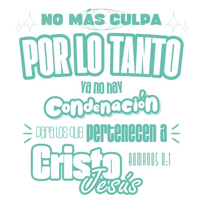 Camiseta Blanca de Algodón "No más culpa"