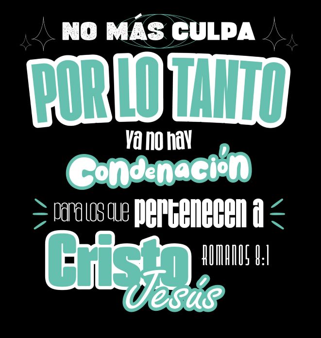 Camiseta Negra de Algodón "No más culpa"