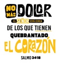 Camiseta Blanca de Algodón "No más dolor"