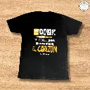 Camiseta Negra de Algodón "No más dolor"