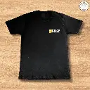 Camiseta Negra de Algodón "No más dolor"