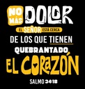 Camiseta Negra de Algodón "No más dolor"
