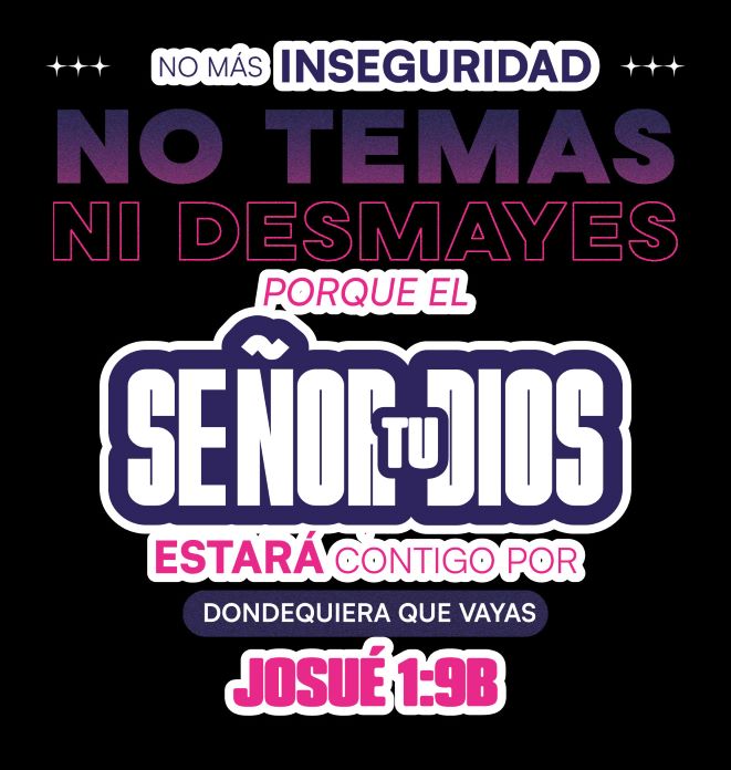 Camiseta Negra de Algodón "No más inseguridad"