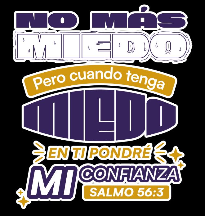 Camiseta Negra de Algodón "No más miedo"