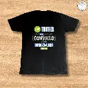 Camiseta Negra de Algodón "No más tristeza"