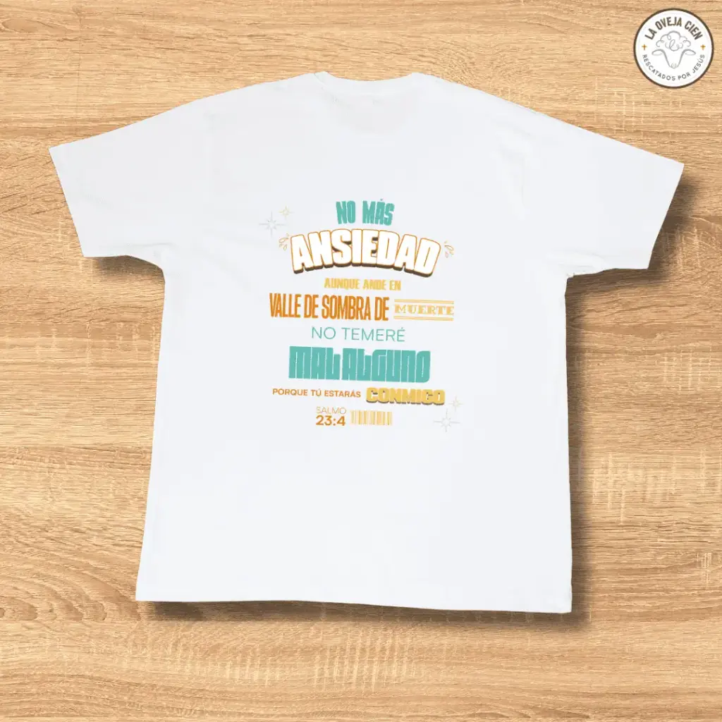 Camiseta de Algodón "No más ansiedad"