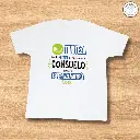 Camiseta Blanca de Algodón "No más tristeza"