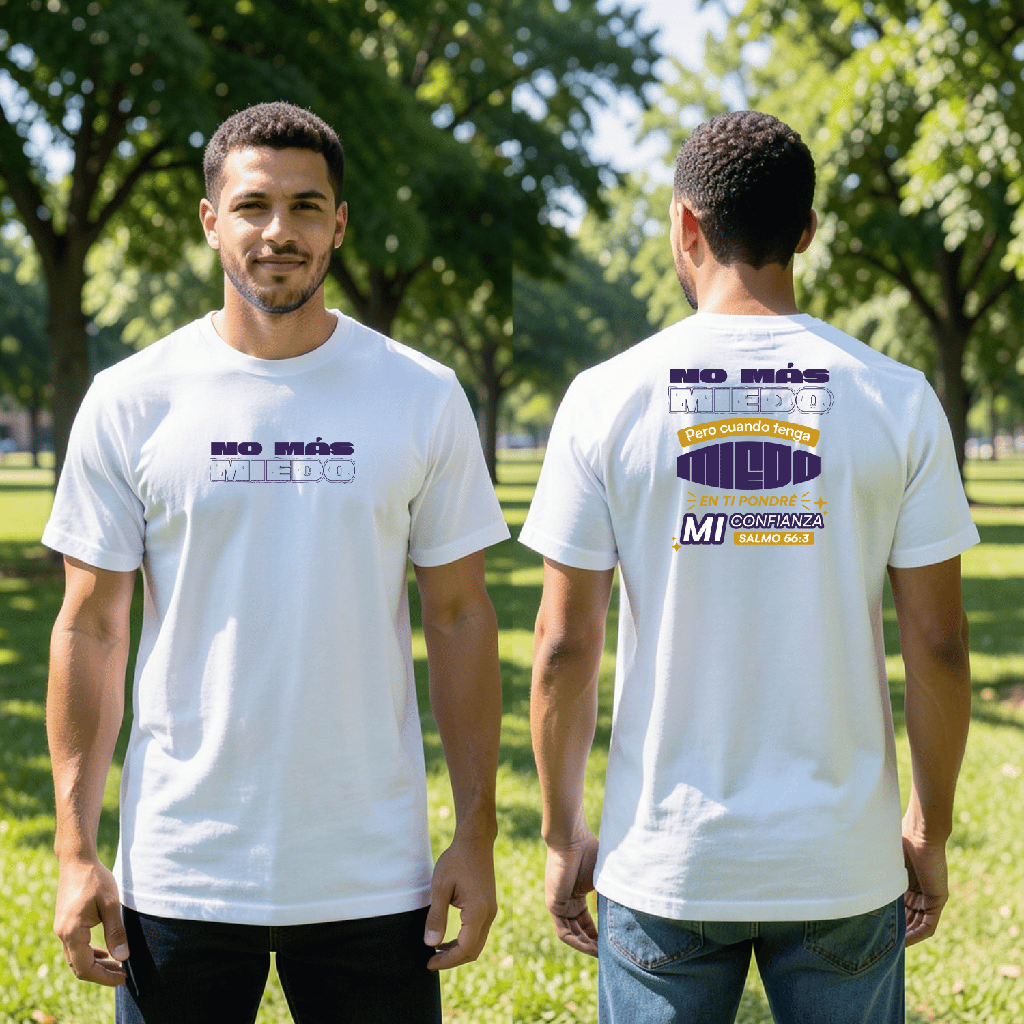 Camiseta de Algodón "No más miedo"