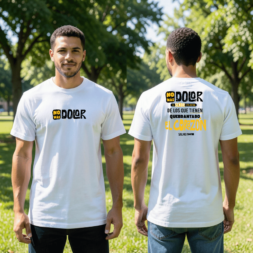 Camiseta de Algodón "No más dolor"