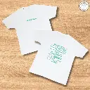 Camiseta Blanca de Algodón "No más culpa"