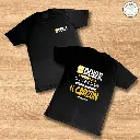 Camiseta Negra de Algodón "No más dolor"