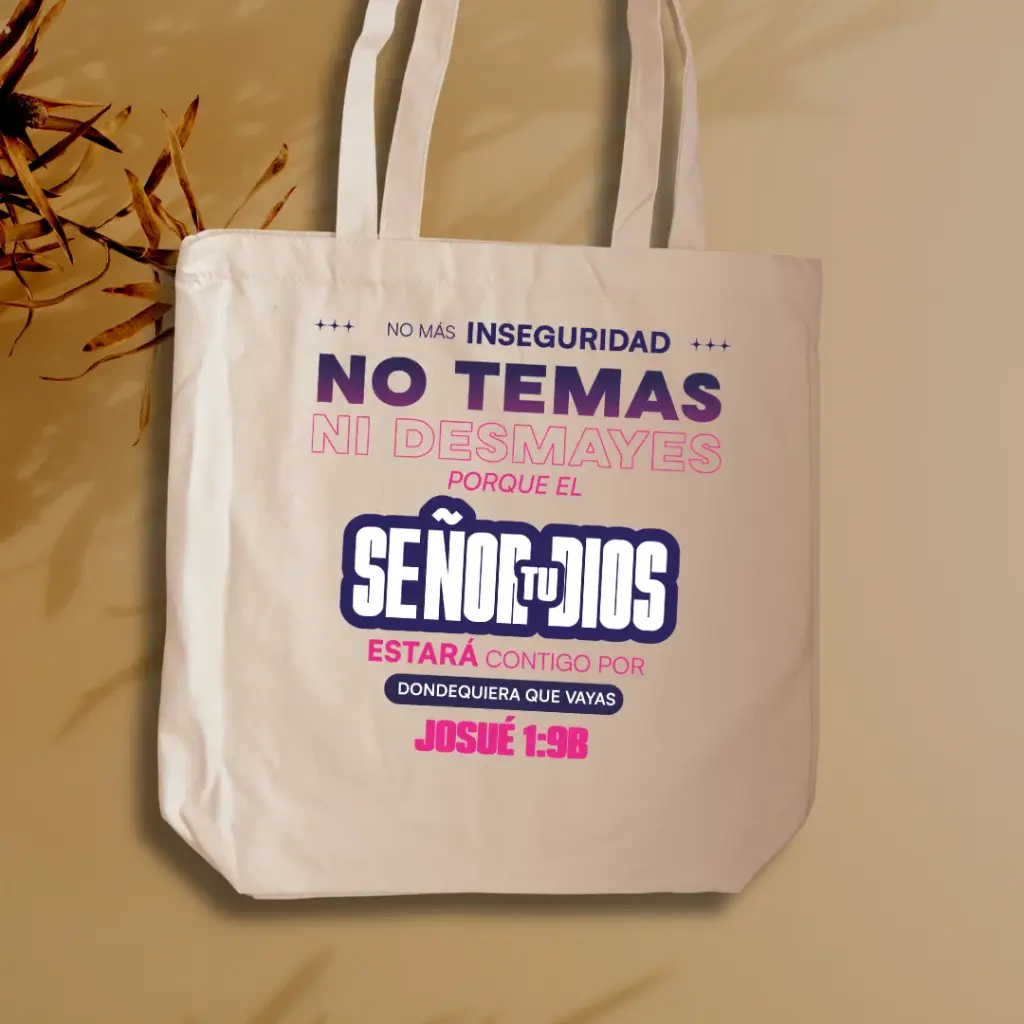 Tote Bag de tocuyo "No más inseguridad"