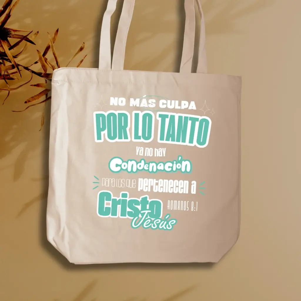 Tote Bag de tocuyo "No más culpa"